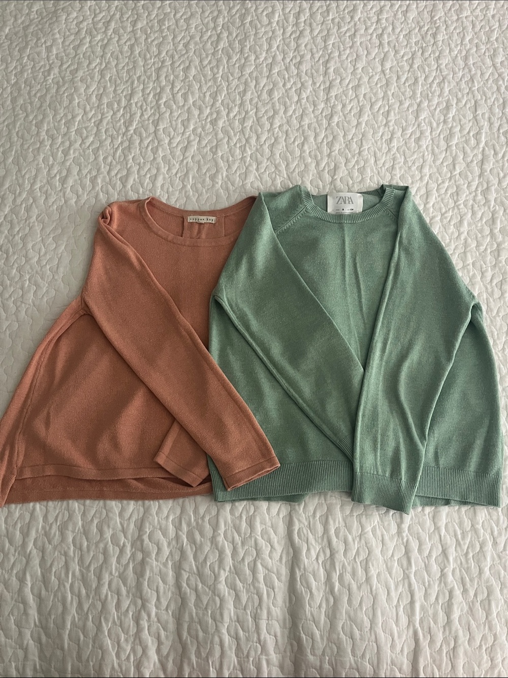 Pair of girls fall sweaters size M and 9